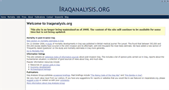 Desktop Screenshot of iraqanalysis.org